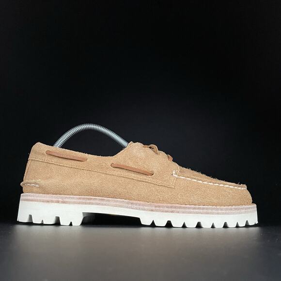 Sperry Authentic Original Men’s Size 8 Tan Suede Moc Toe 3 Eye Lug Boat Shoe NEW - Picture 6 of 9
